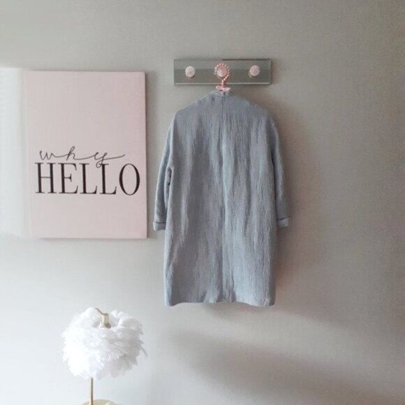 EUC Zara light wash blue linen blend casual jacket, XS - Picture 7 of 7